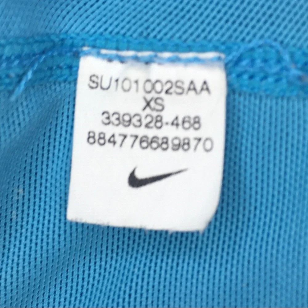 NIKE Turquoise Blue Racer Back Mesh Sports Bra XS Athletic Yoga Sporty